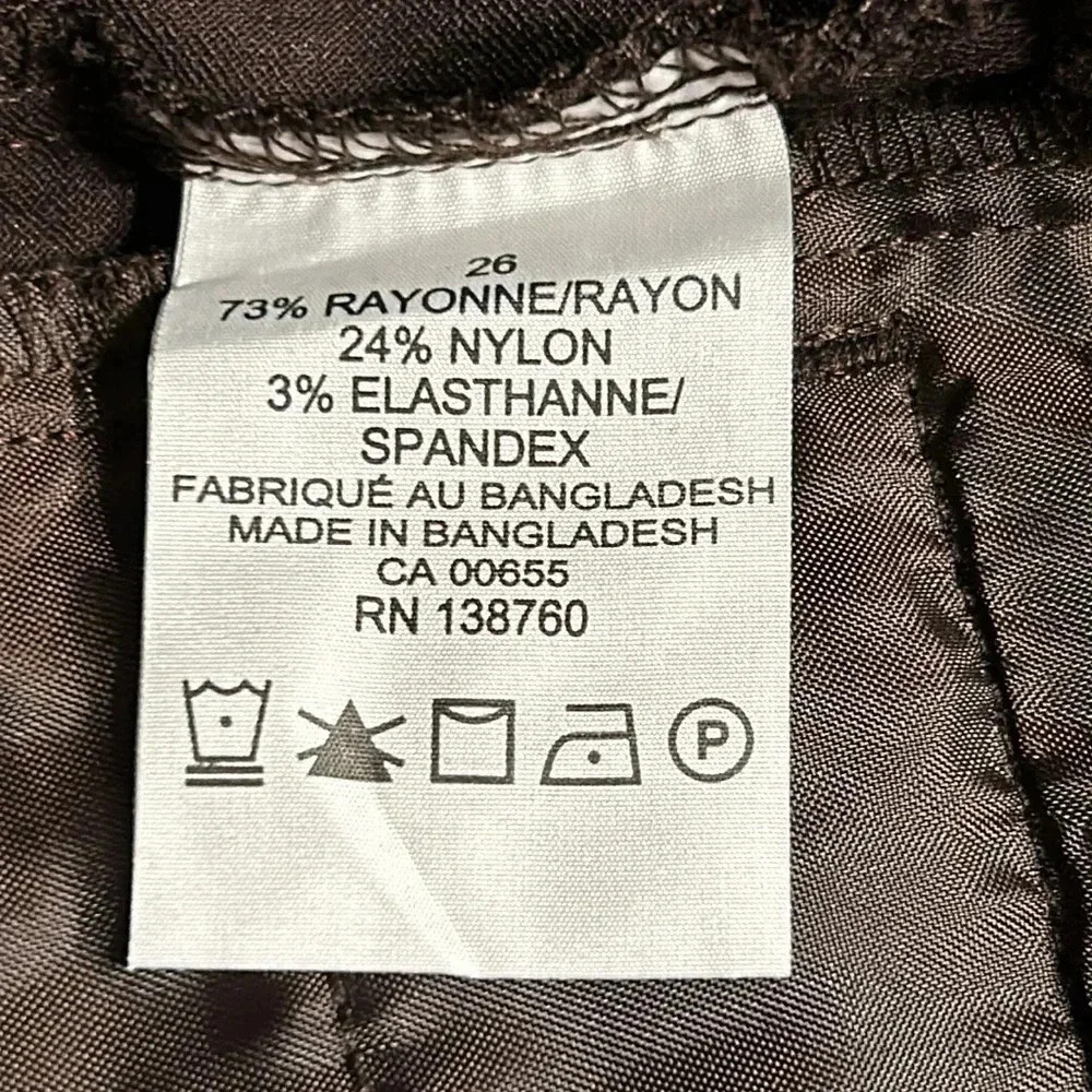 Pennington pants ,women size 26.  NWT, brown,savvy fit,straight leg,pull on - Picture 12 of 16